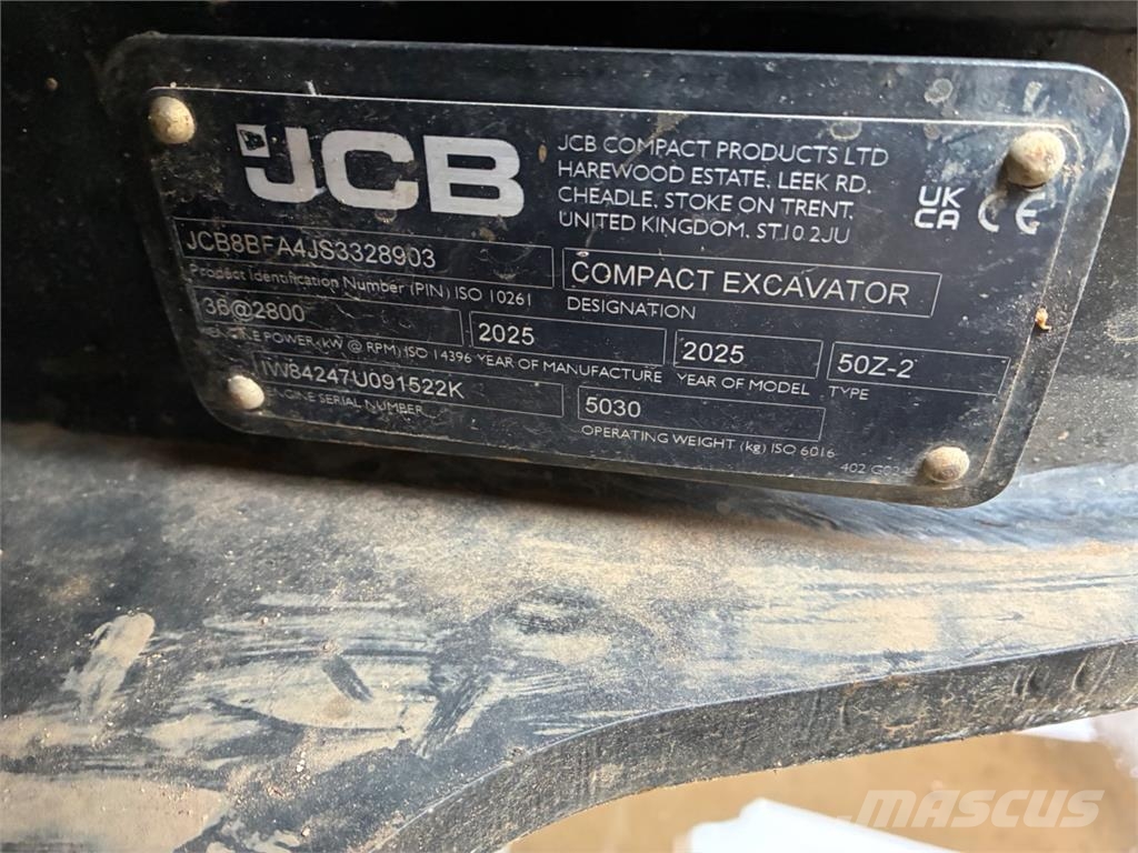 JCB 50Z Minigraafmachines < 7t