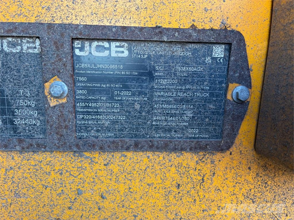 JCB 538-60 XTRA Telescopic handlers