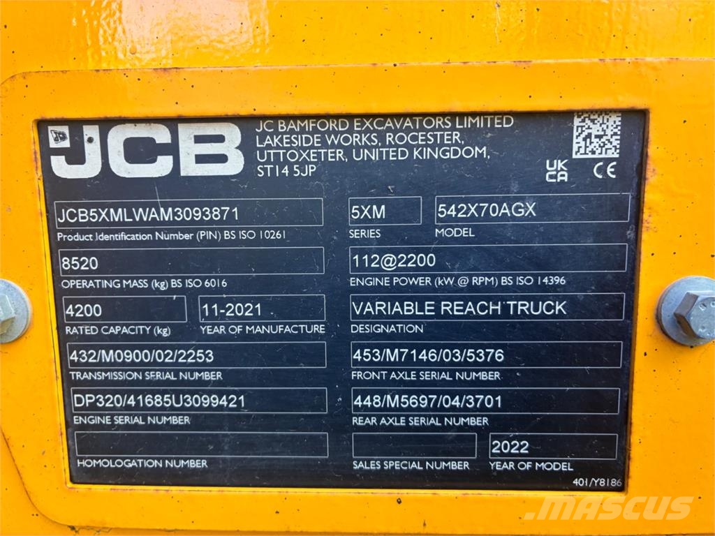 JCB 542-70 AGRI XTRA DT Telescopic handlers