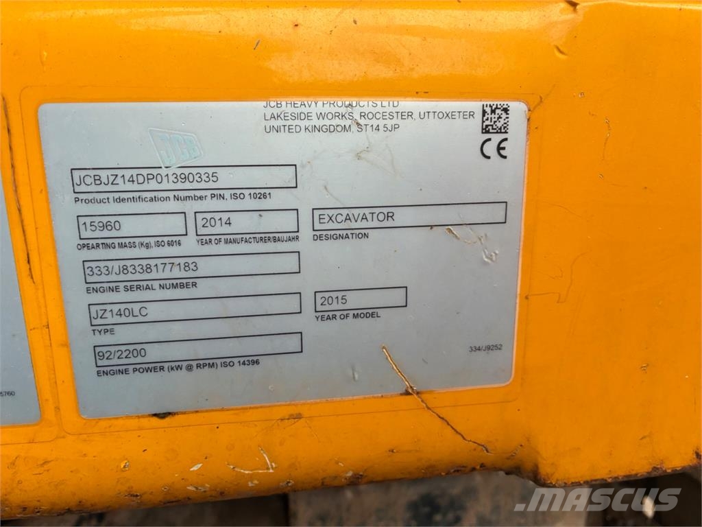 JCB JZ140LC Crawler excavators