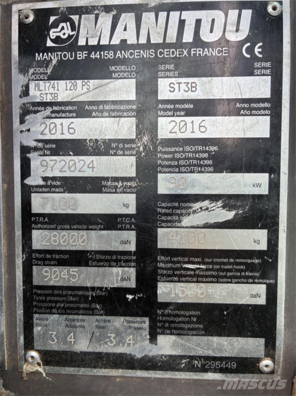 Manitou MLT 741 PS Sollevatori telescopici