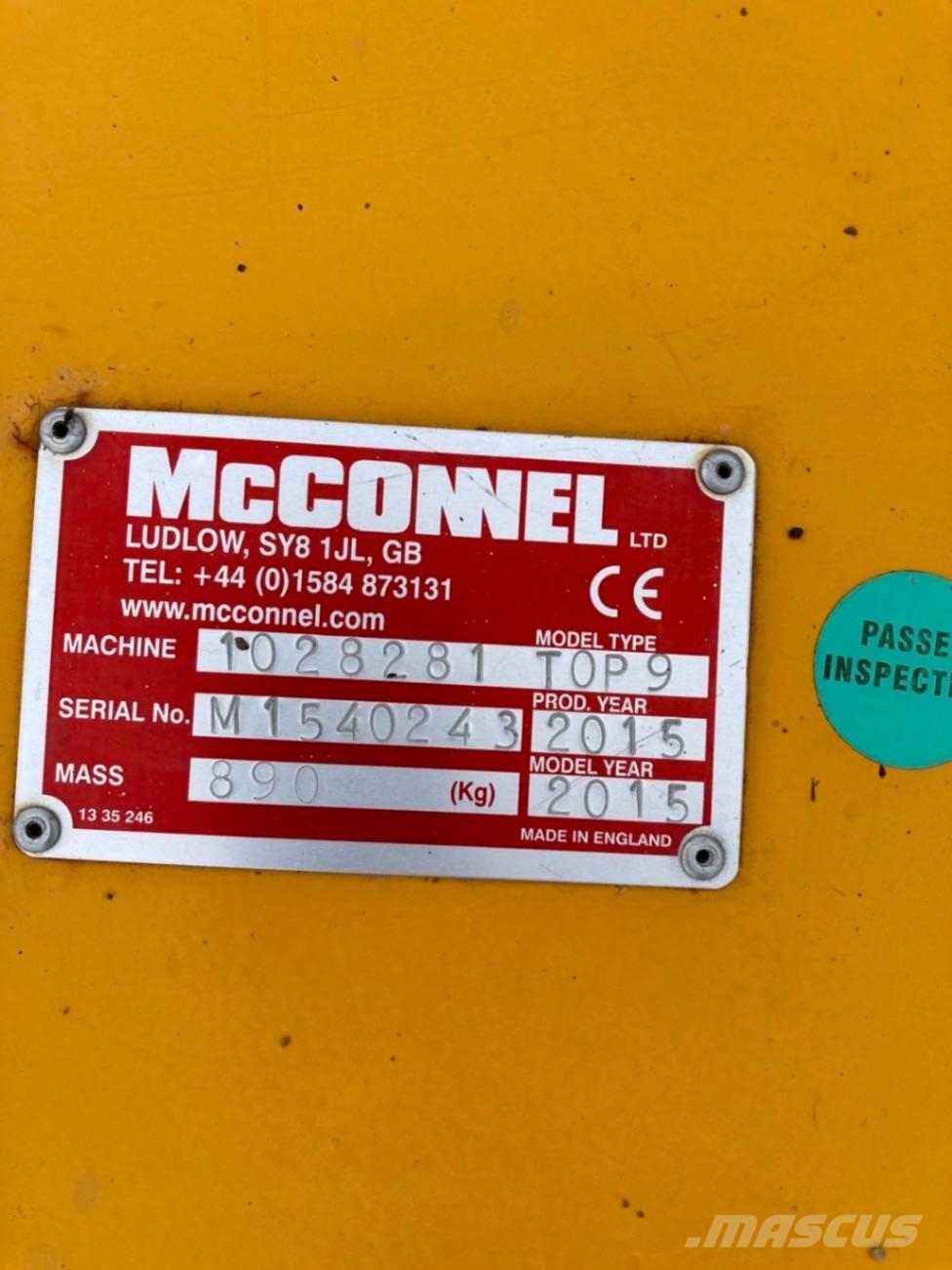 McConnel GRASS TOPPER 9 Agricultura - Otros