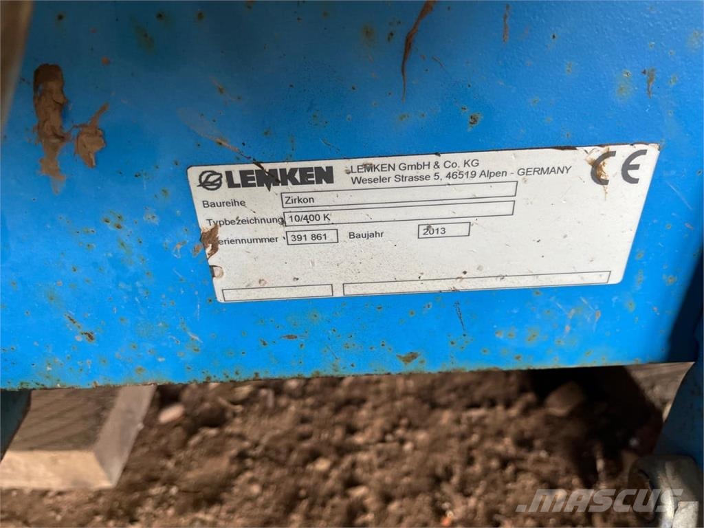 Lemken ZIRKON 10/400K SOLITAIR 9/400K Overige grondbewerkingsmachines en accessoires