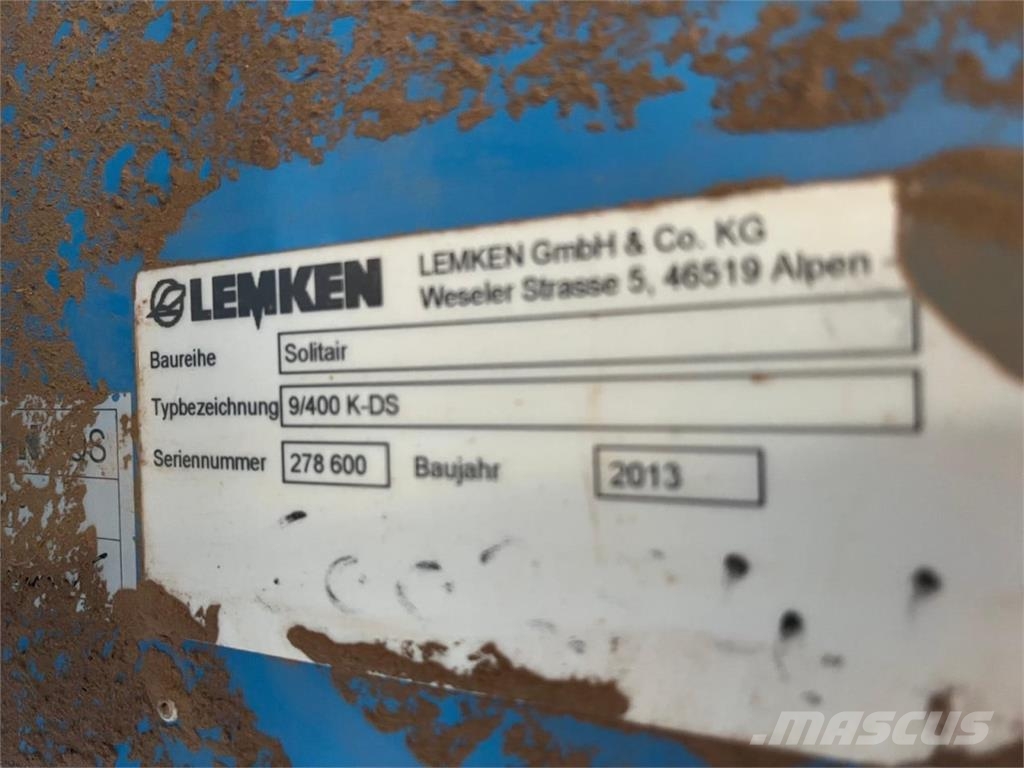 Lemken ZIRKON 10/400K SOLITAIR 9/400K Overige grondbewerkingsmachines en accessoires