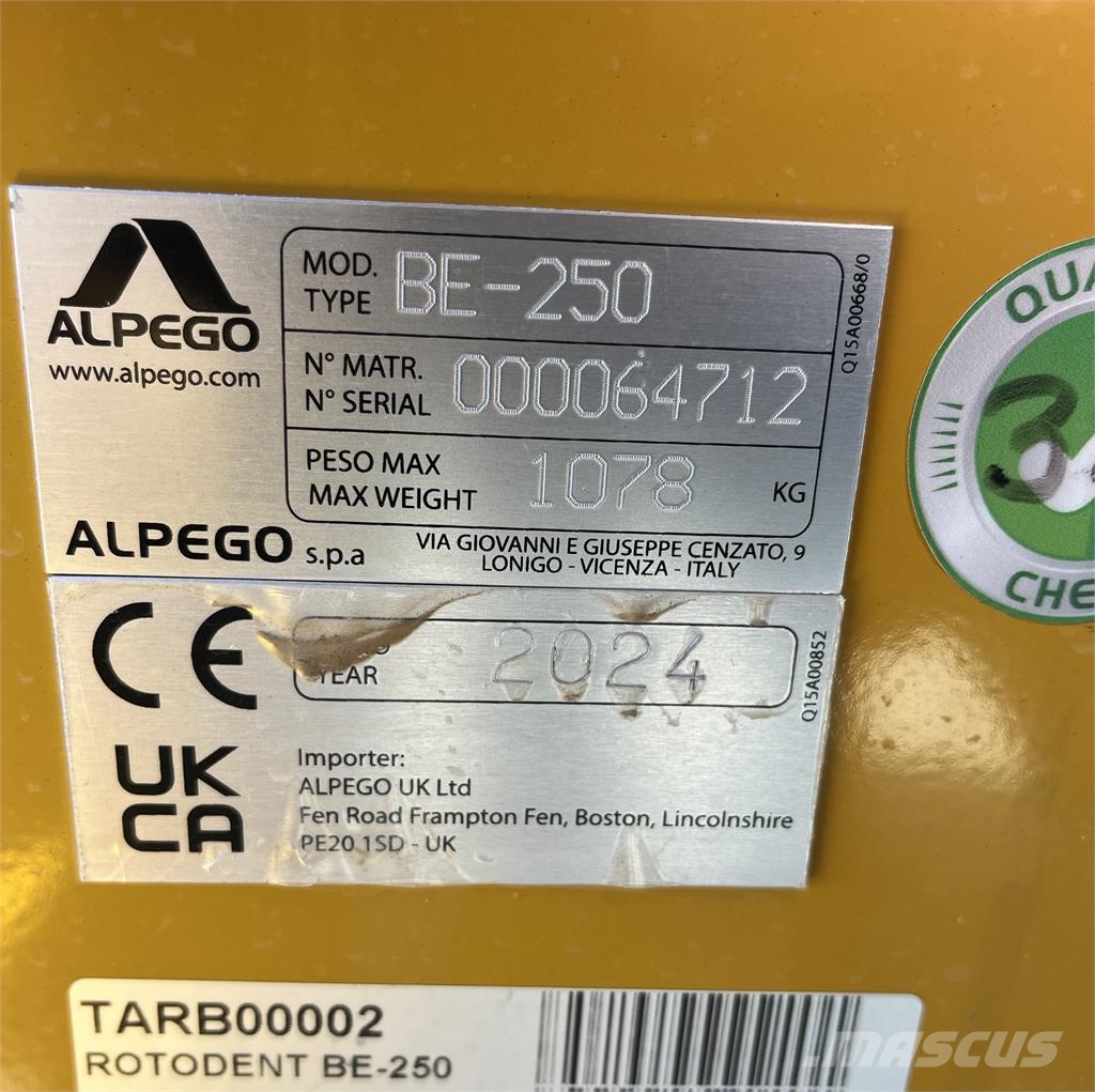 Alpego ERPICE ROTANTE BE 250 Overige componenten