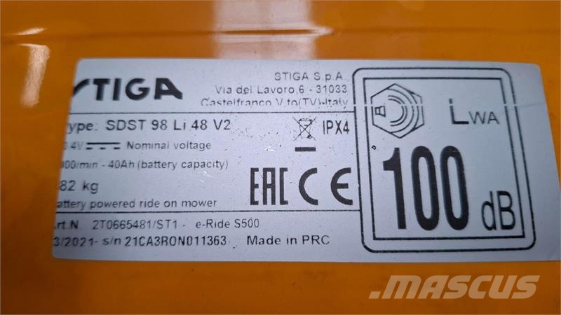 Stiga E-Ride S500 Manji traktori