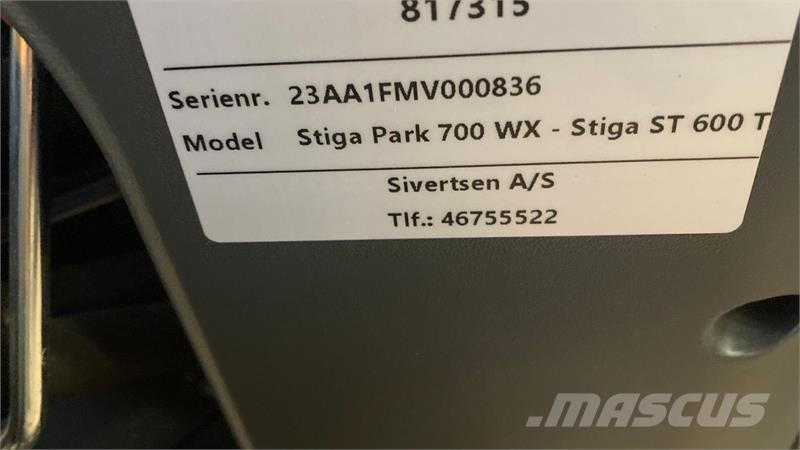 Stiga Park 700 WX 100 cm fejemaskine Sonstige Landmaschinen
