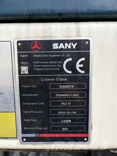 Sany SCE 600 TB Roomikkraanad