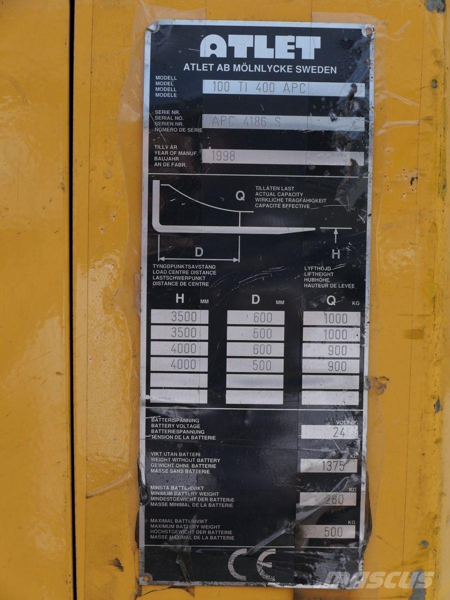 Atlet APC 100	Elektromos targonca Hand stapelaars