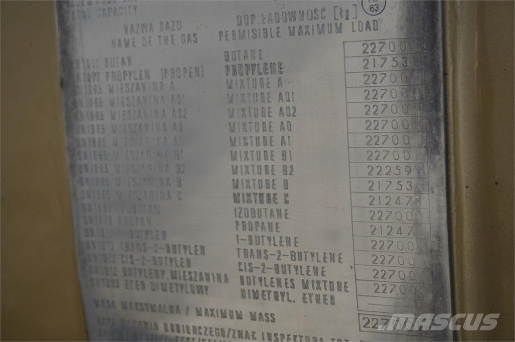 BC LDS BC-LGC NCG-50 gas tank semi-trailer / ADR / Poluprikolice cisterne