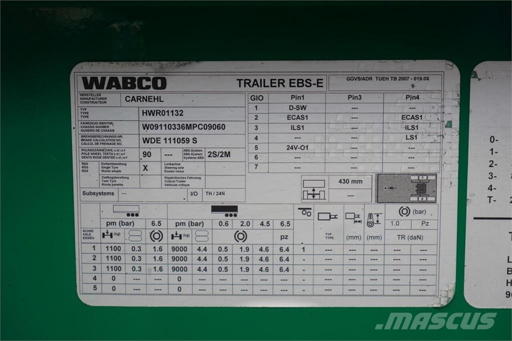 Carnehl WYWROTKA 24 M3 / 5 200 KG !! / MAŁO UŻYWANA / OŚ P Damperli çekiciler