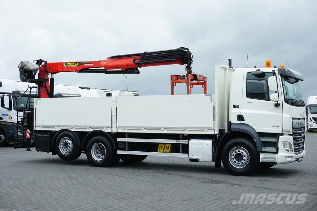 DAF CF / 480 / 6 X 2 / SKRZYNIOWY + HDS / PALFINGER PK Camiones plataforma