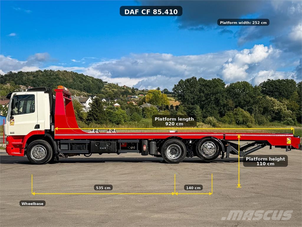 DAF CF 85.410 * Abschleppwagen 9,20 m * 6x2! Recovery vozila