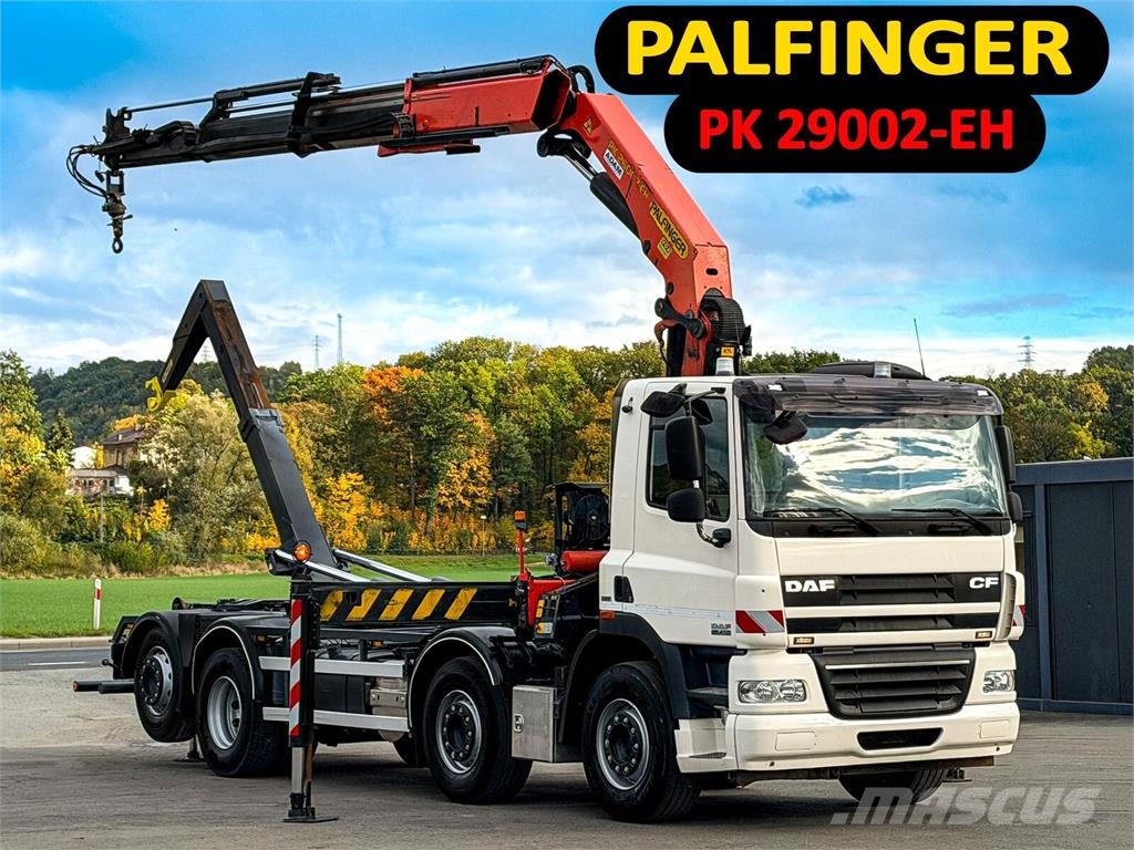 DAF CF 85.410 * ABROLLKIPPER + PALFINGER PK 26002-EH gancho Caminhões Roll-on Roll-off