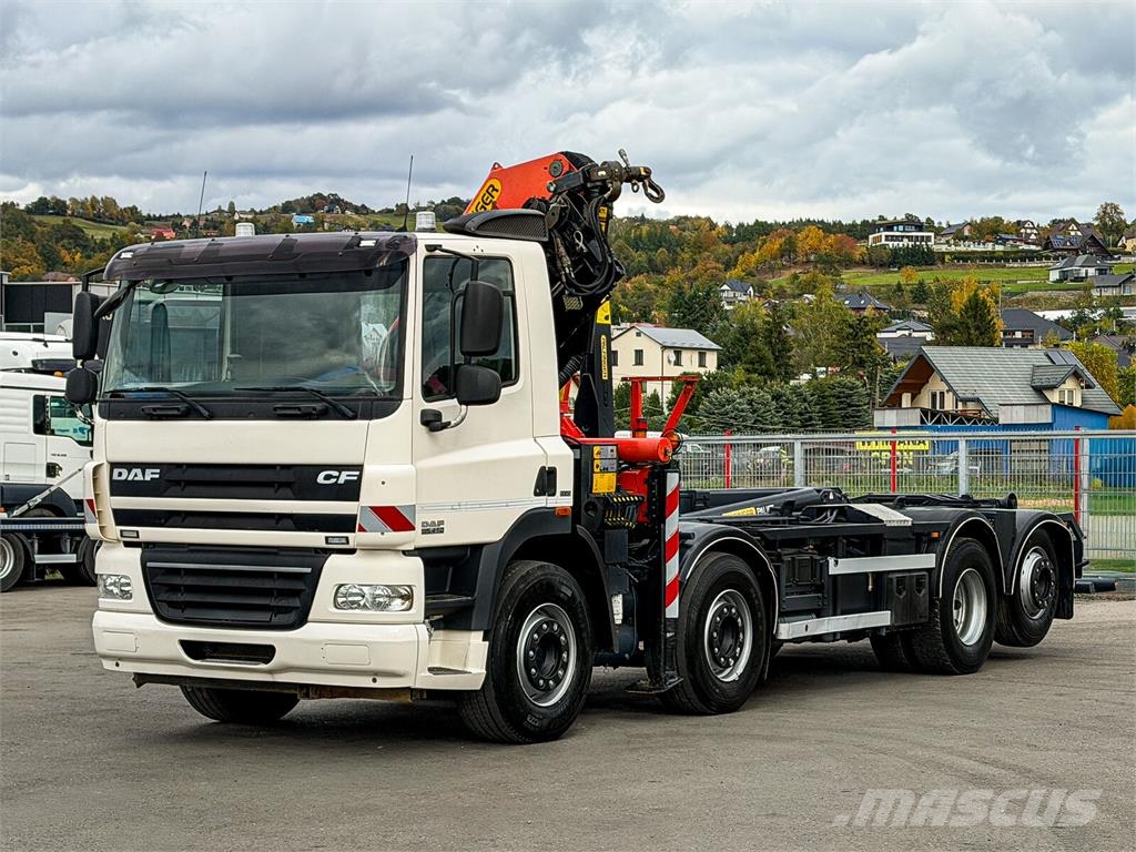 DAF CF 85.410 * ABROLLKIPPER + PALFINGER PK 26002-EH gancho Caminhões Roll-on Roll-off