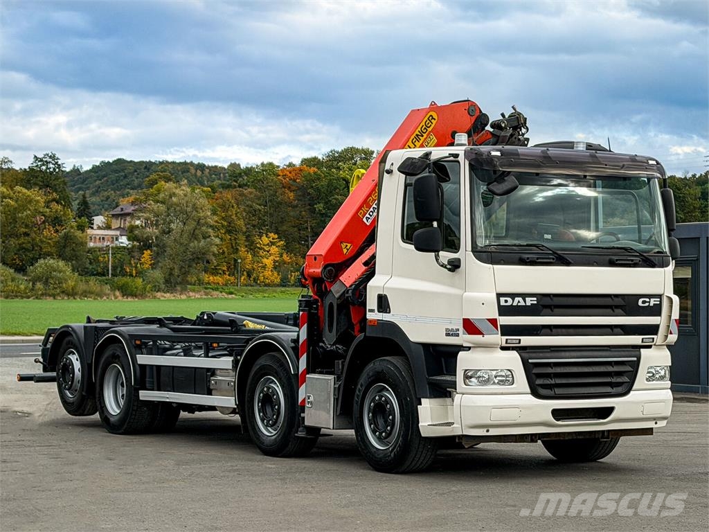 DAF CF 85.410 * ABROLLKIPPER + PALFINGER PK 26002-EH gancho Caminhões Roll-on Roll-off