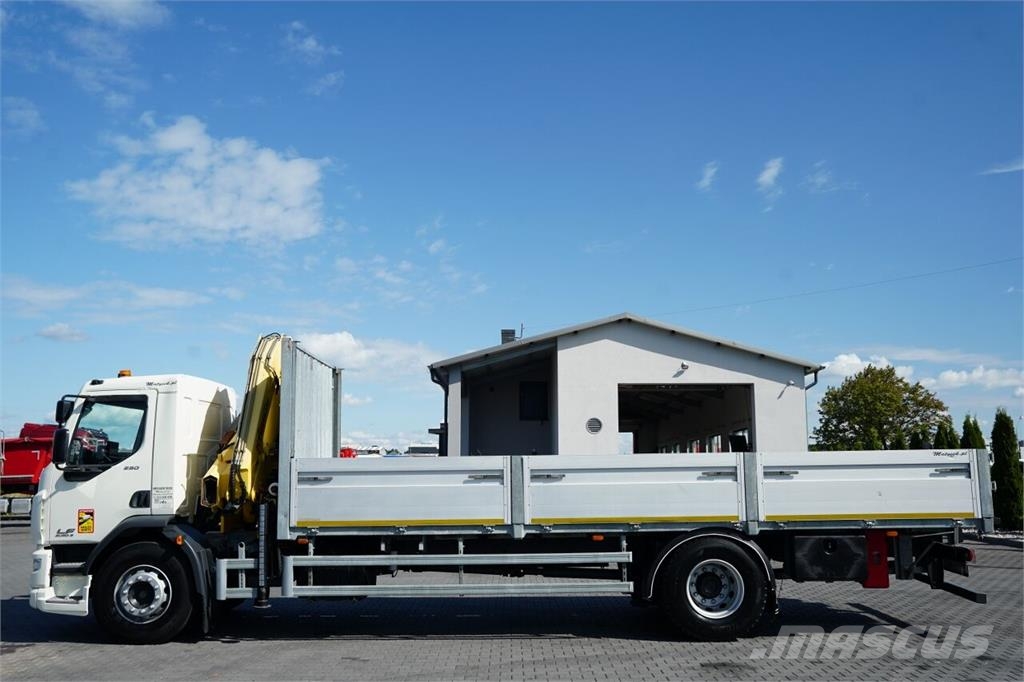 DAF LF 250 / 4X2 / SKRZYNIOWY - 7.3 + HDS HYVA HB 150X Camiones plataforma