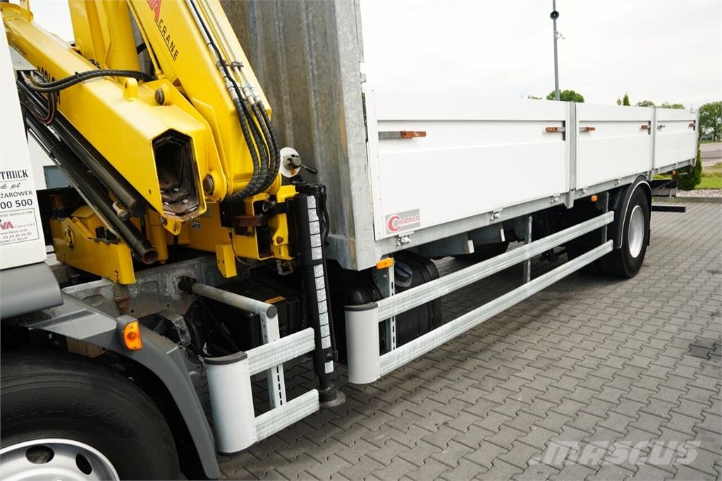 DAF LF 250 / 4X2 / SKRZYNIOWY - 7.3 + HDS HYVA HB 150X Camiones plataforma