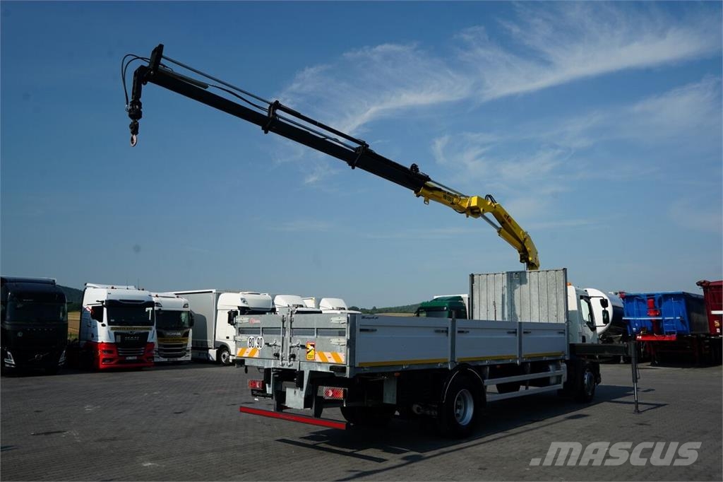 DAF LF 250 / 4x2 / SKRZYNIOWY 7,3 m / HDS HYVA HB150XE Camiones plataforma