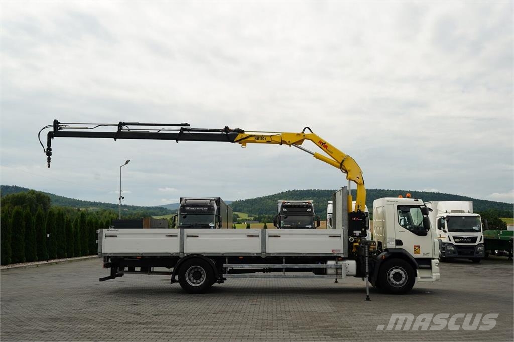 DAF LF 250 / 4X2 / SKRZYNIOWY - 7.3 + HDS HYVA HB 150X Camiones plataforma