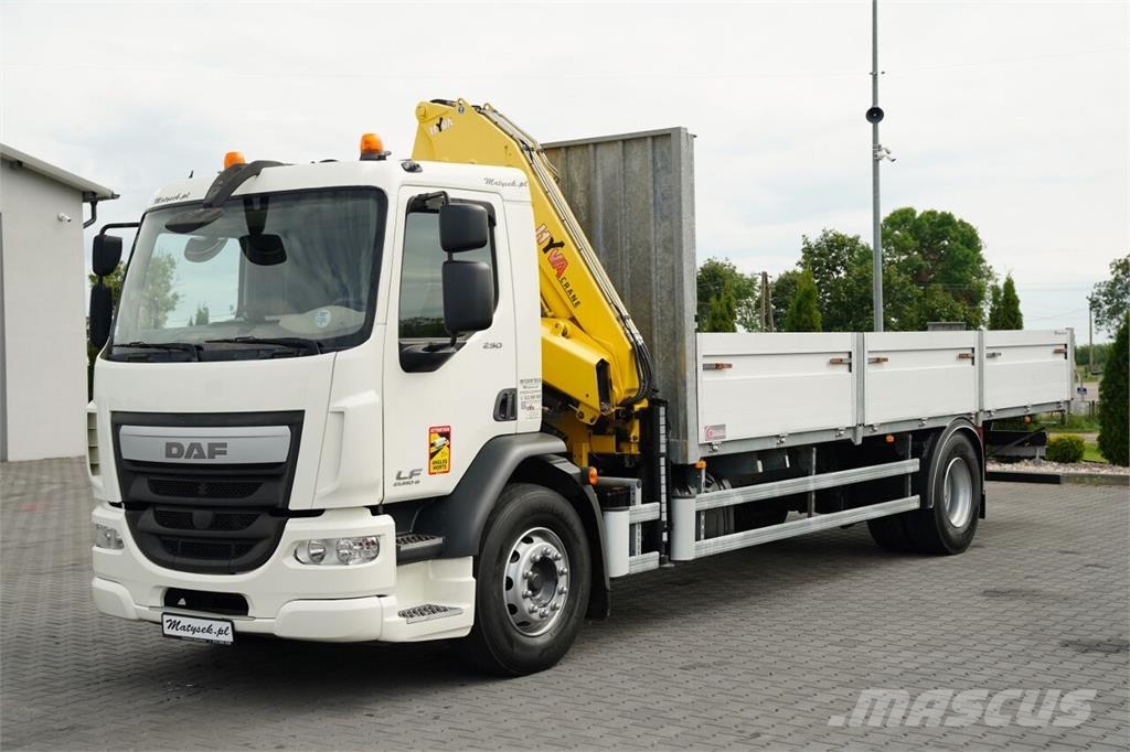 DAF LF 250 / 4X2 / SKRZYNIOWY - 7.3 + HDS HYVA HB 150X Camiones plataforma