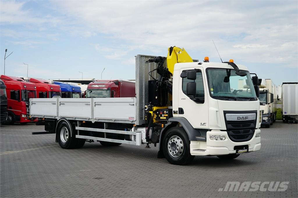 DAF / LF / 250 / SKRZYNIOWY + HDS / HYVA HB-150 / PILO Camiones de cama baja