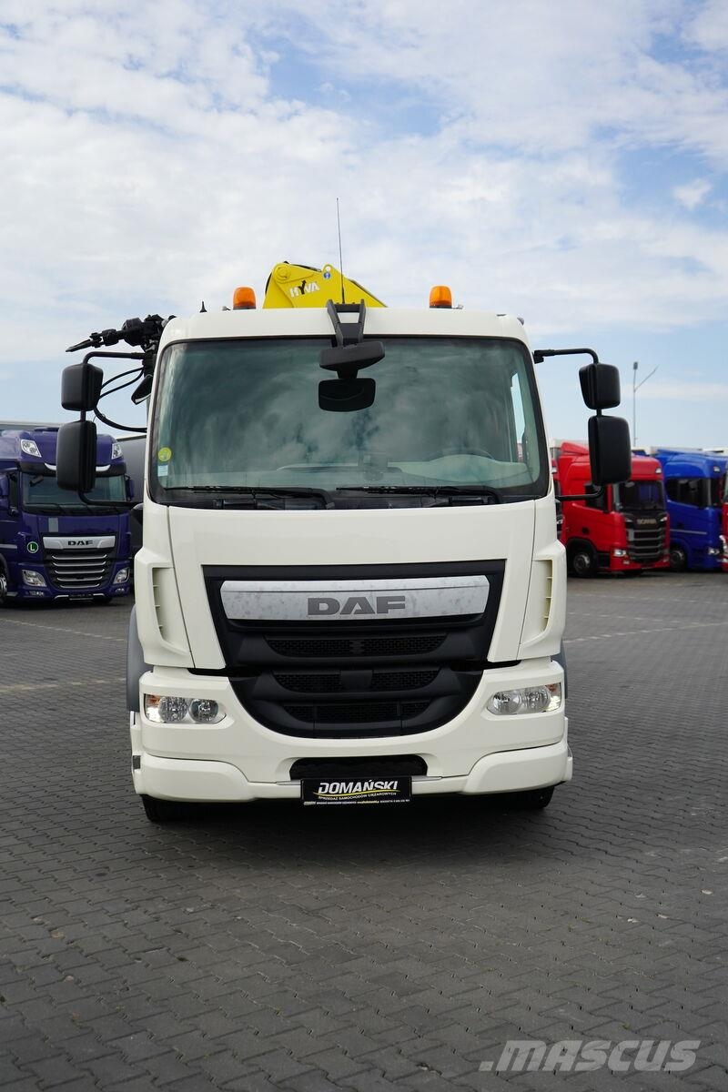 DAF / LF / 250 / SKRZYNIOWY + HDS / HYVA HB-150 / PILO Camiones de cama baja