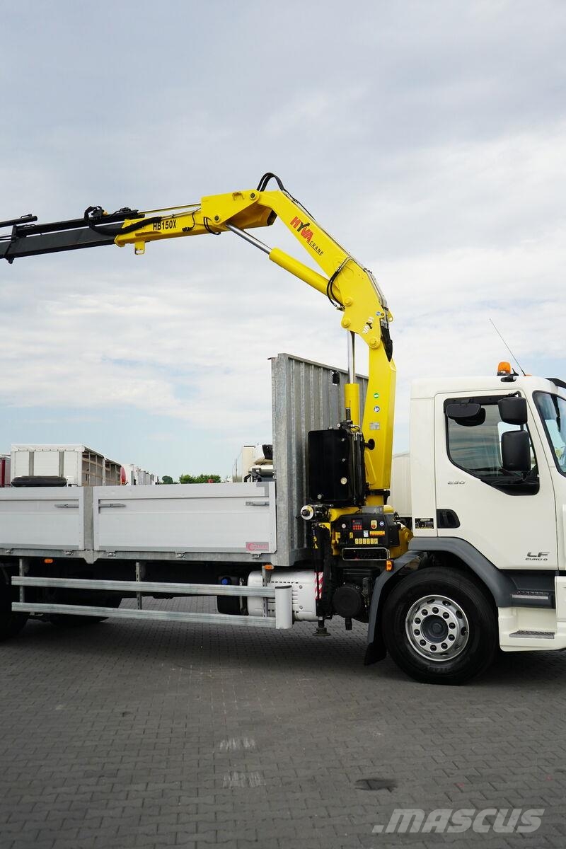 DAF / LF / 250 / SKRZYNIOWY + HDS / HYVA HB-150 / PILO Camiones de cama baja