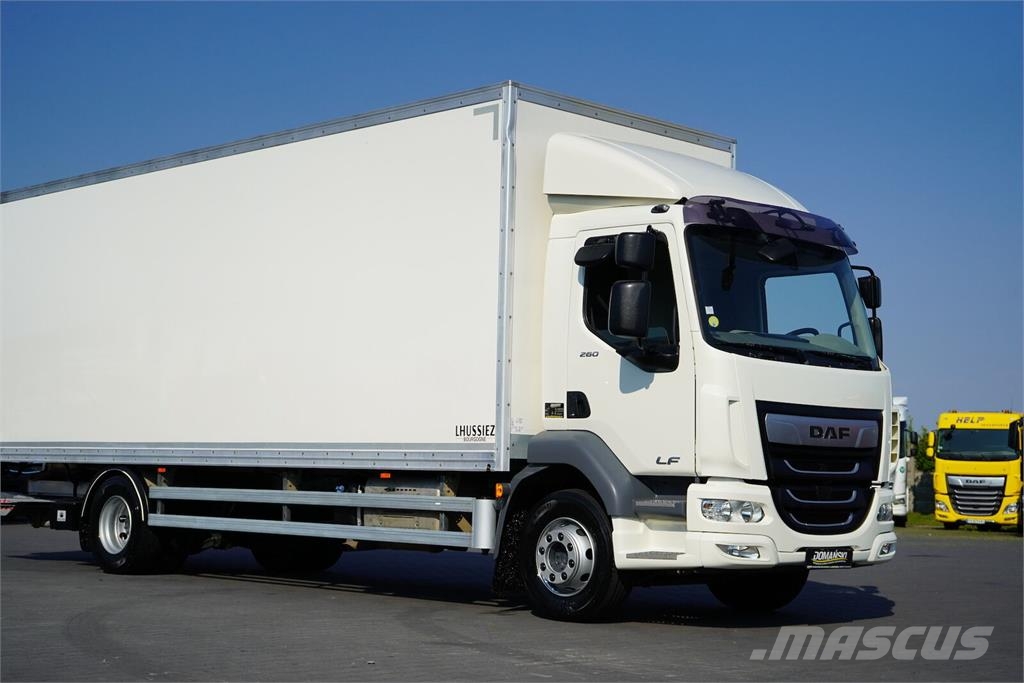 DAF LF / 260 / ACC / EURO 6 / KONTENER + WINDA / 18 PA Camion Fourgon