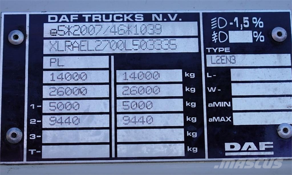 DAF LF / 260 / ACC / EURO 6 / CHŁODNIA + WINDA / 16 PA Chłodnie samochodowe