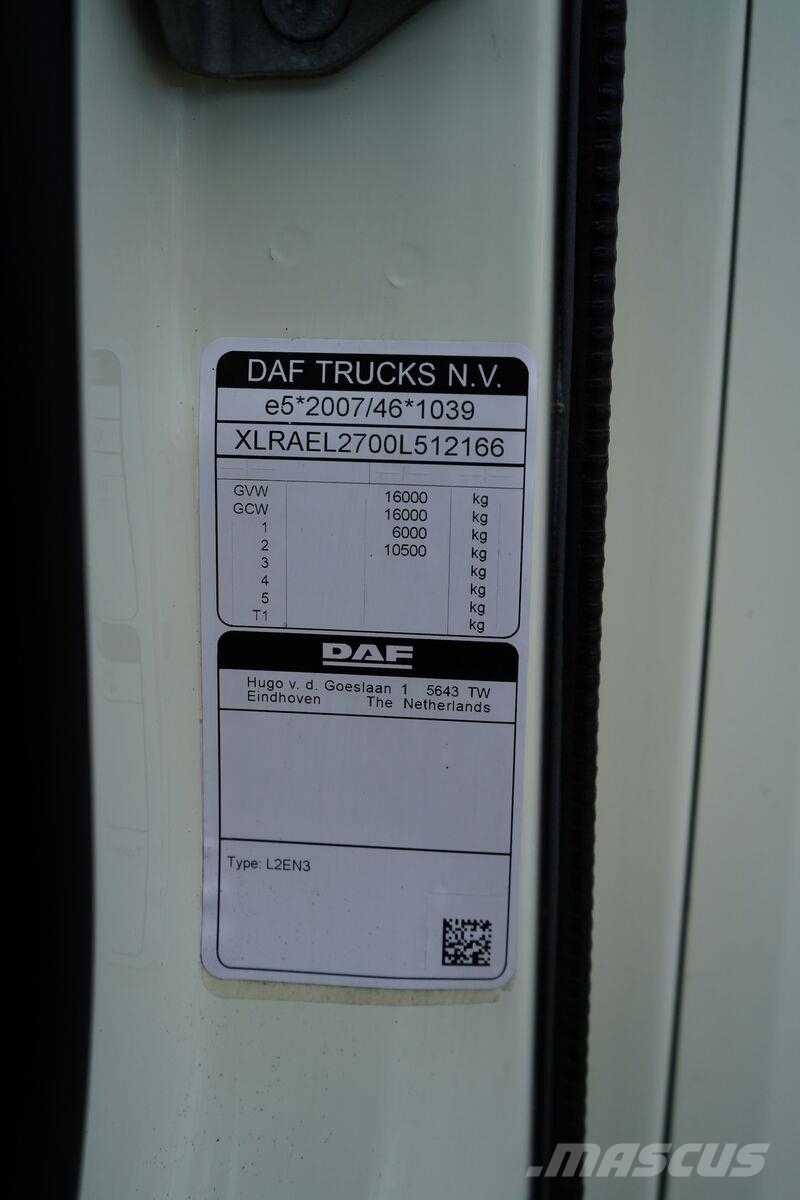 DAF LF / 260 / E 6 / ACC / BURTOFIRANKA + WINDA / ŁAD. Camión con caja abierta