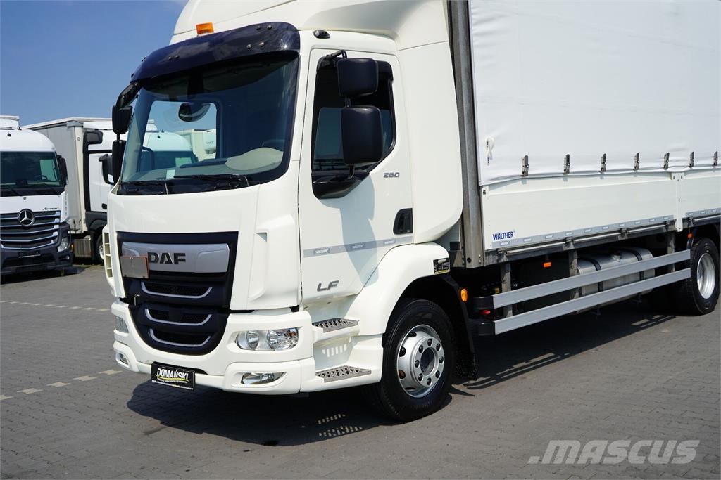 DAF LF / 260 / E 6 / ACC / BURTOFIRANKA + WINDA / ŁAD. Camión con caja abierta