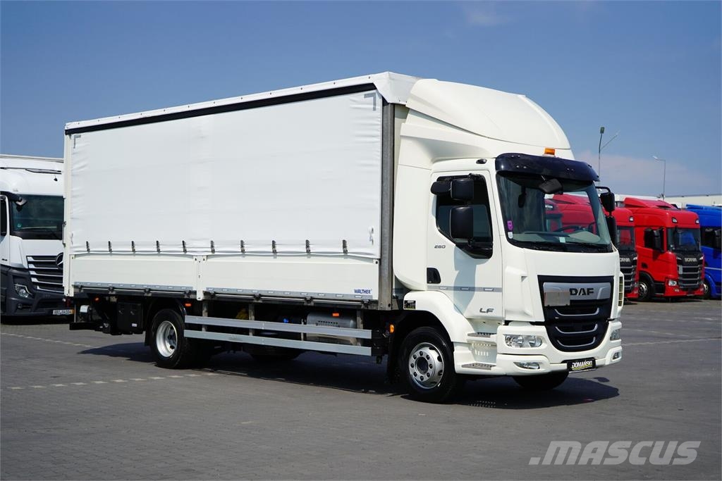 DAF LF / 260 / E 6 / ACC / BURTOFIRANKA + WINDA / ŁAD. Camión con caja abierta