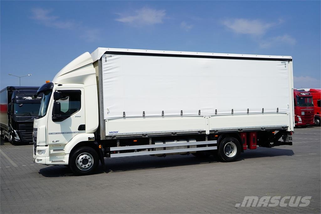 DAF LF / 260 / E 6 / ACC / BURTOFIRANKA + WINDA / ŁAD. Camión con caja abierta