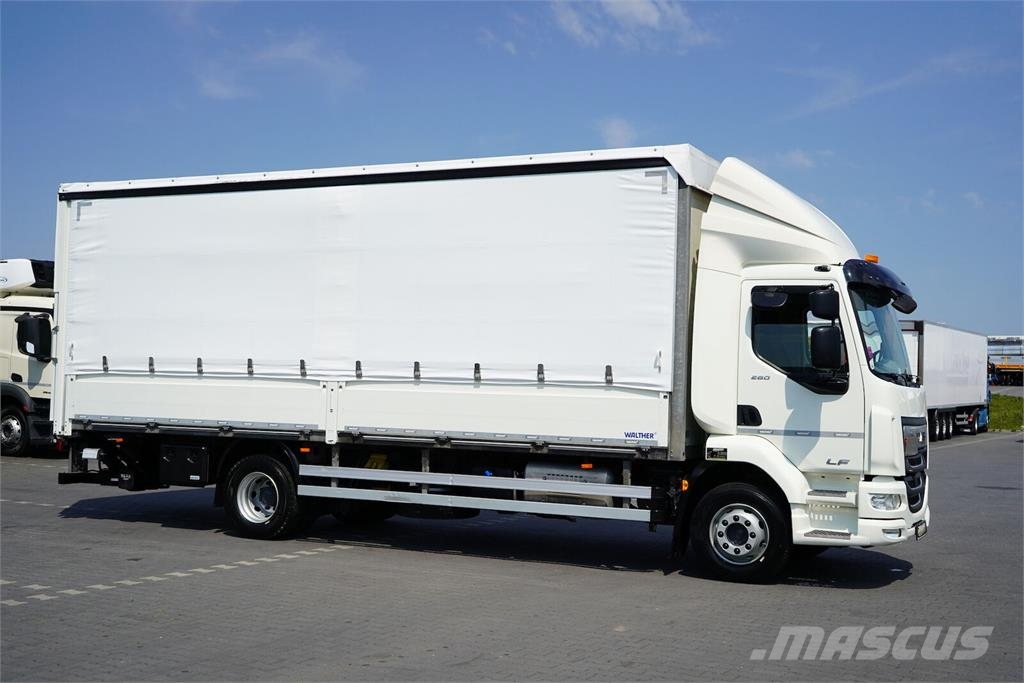 DAF LF / 260 / E 6 / ACC / BURTOFIRANKA + WINDA / ŁAD. Camión con caja abierta