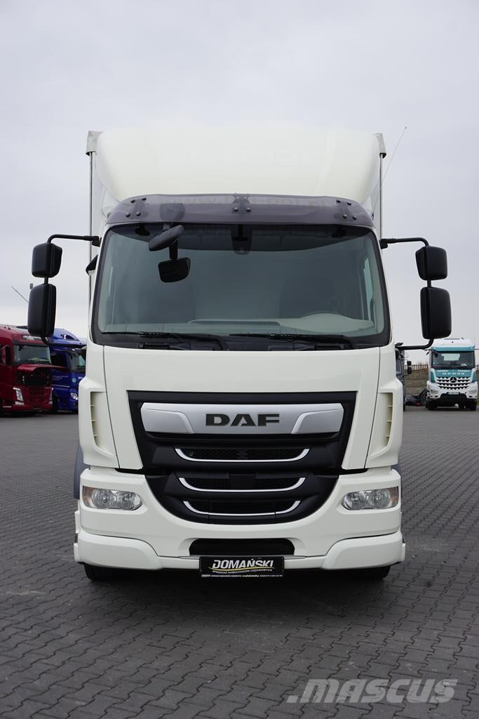 DAF / LF / 290 / E 6 / FIRANKA + WINDA / ŁAD. 9 970 KG Priekabos su tentu