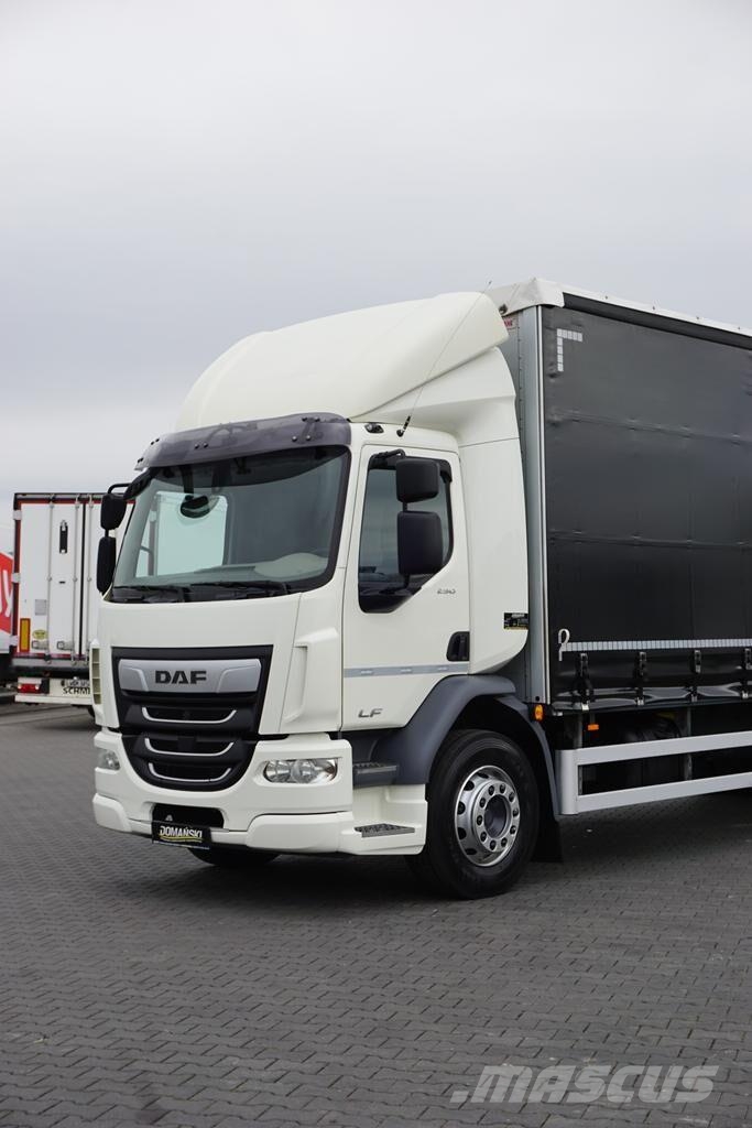 DAF / LF / 290 / E 6 / FIRANKA + WINDA / ŁAD. 9 970 KG Priekabos su tentu