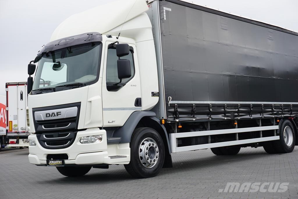 DAF / LF / 290 / E 6 / FIRANKA + WINDA / ŁAD. 9 970 KG Priekabos su tentu