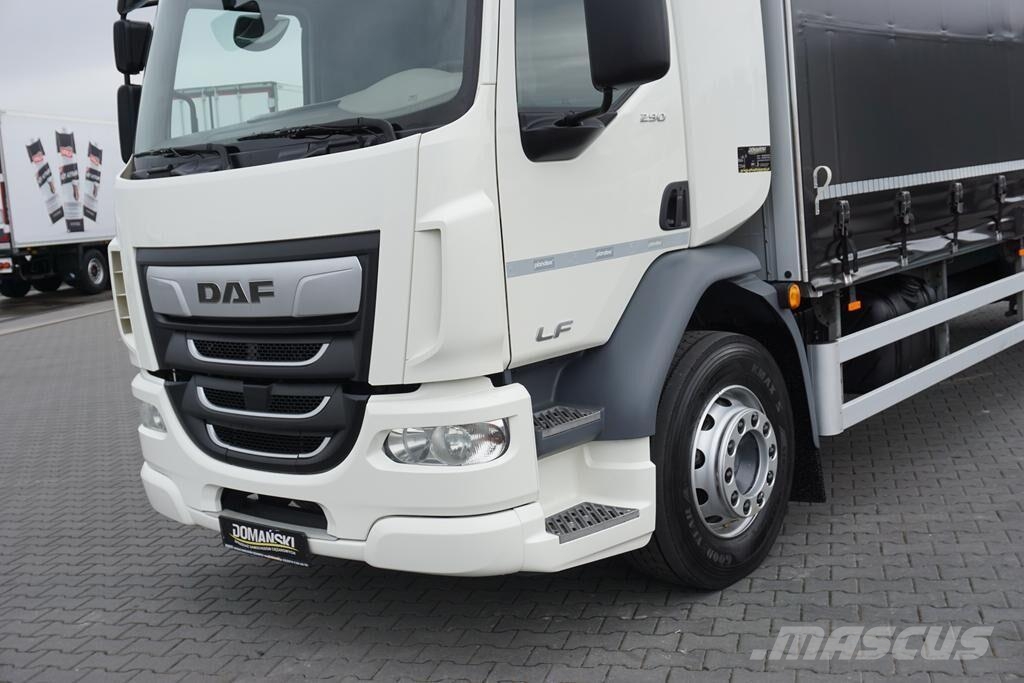 DAF / LF / 290 / E 6 / FIRANKA + WINDA / ŁAD. 9 970 KG Priekabos su tentu