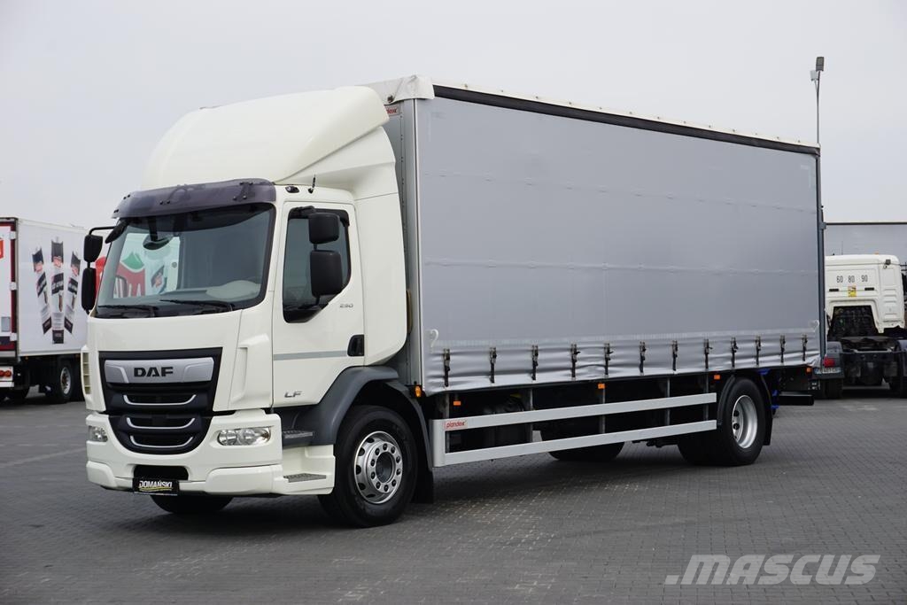 DAF / LF / 290 / E 6 / FIRANKA + WINDA / ŁAD. 9 970 KG Lastbil - Gardin