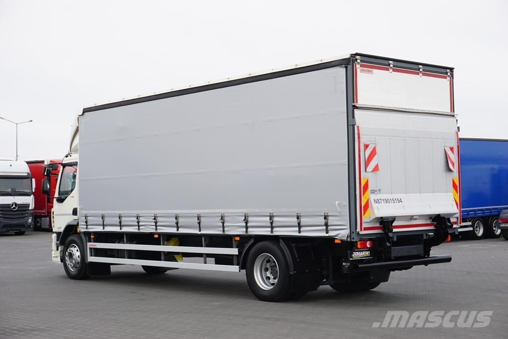 DAF / LF / 290 / E 6 / FIRANKA + WINDA / ŁAD. 9 970 KG Lastbil - Gardin