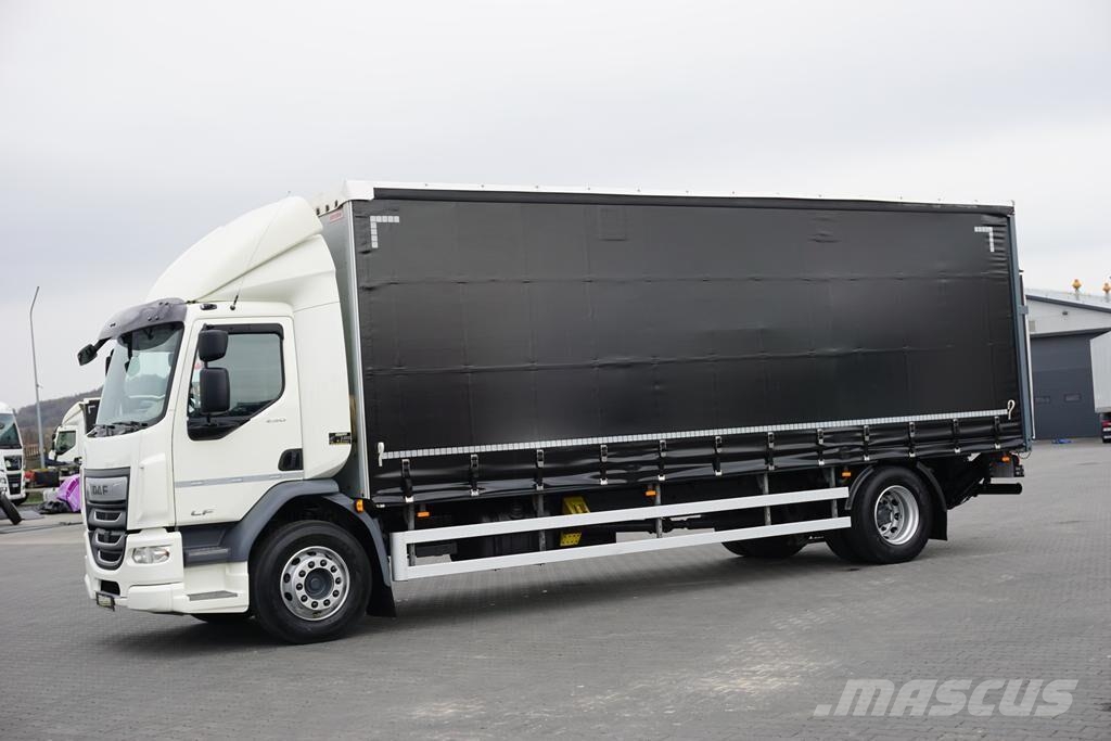 DAF / LF / 290 / E 6 / FIRANKA + WINDA / ŁAD. 9 970 KG Priekabos su tentu