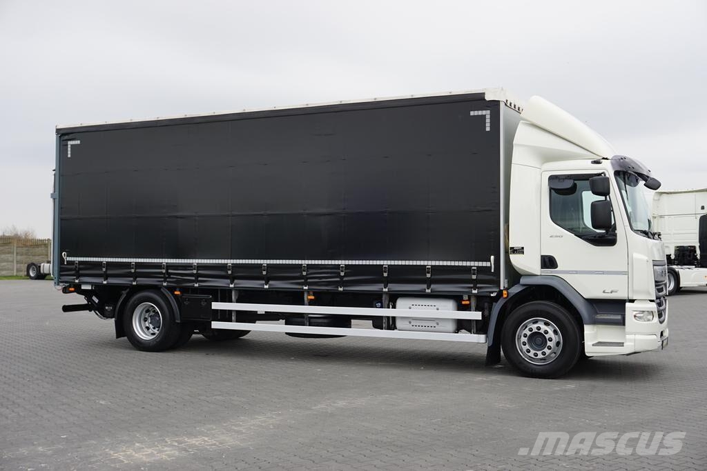 DAF / LF / 290 / E 6 / FIRANKA + WINDA / ŁAD. 9 970 KG Priekabos su tentu