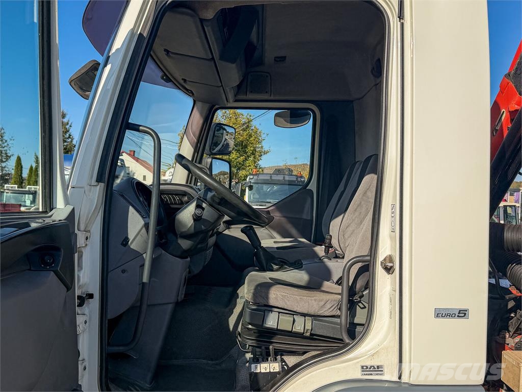 DAF LF 45.220 ABROLLKIPPER + PALFINGER PK 7001 FUNK شاحنات الرافعات الخطافية