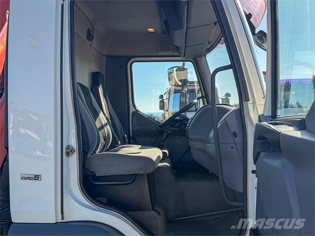 DAF LF 45.220 ABROLLKIPPER + PALFINGER PK 7001 FUNK شاحنات الرافعات الخطافية