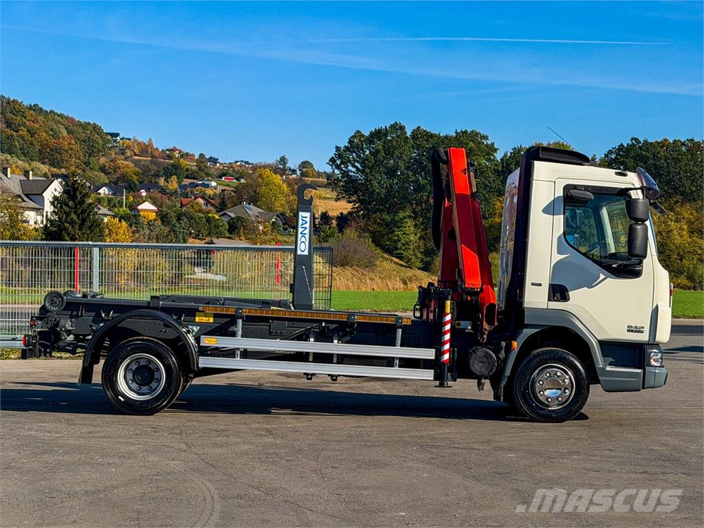 DAF LF 45.220 ABROLLKIPPER + PALFINGER PK 7001 FUNK شاحنات الرافعات الخطافية
