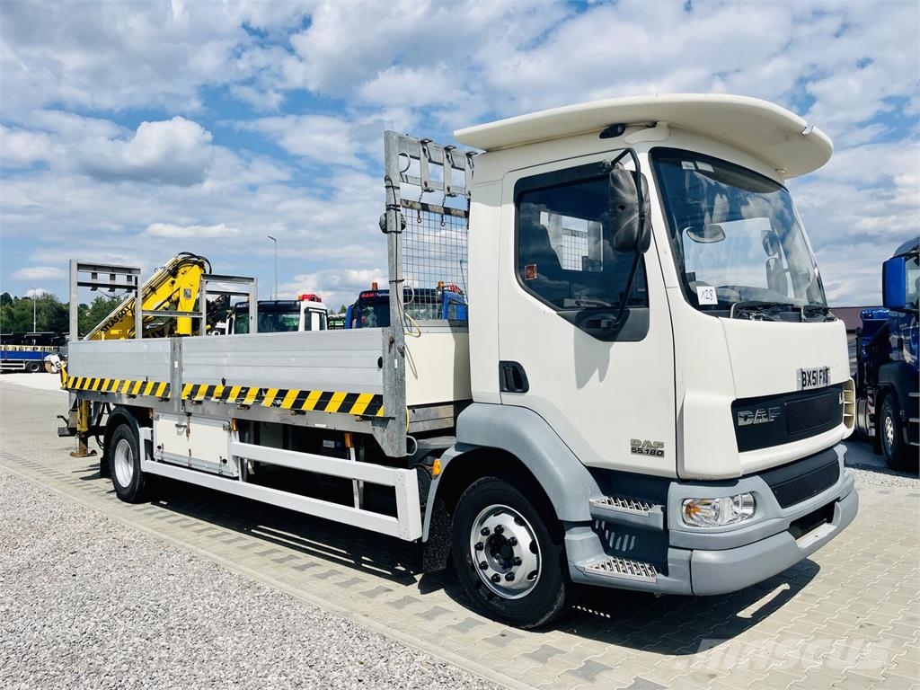 DAF LF 55.180 / skrzyniowy z żurawiem ATLAS AK 60.1 A2 Camiones plataforma