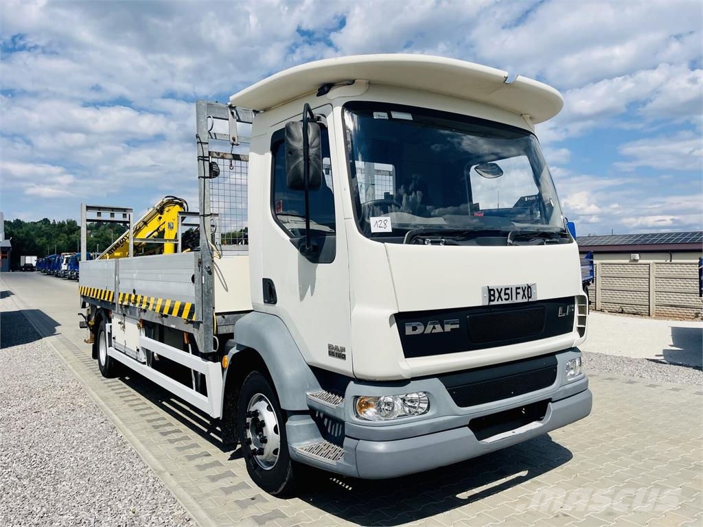 DAF LF 55.180 / skrzyniowy z żurawiem ATLAS AK 60.1 A2 Camiones plataforma