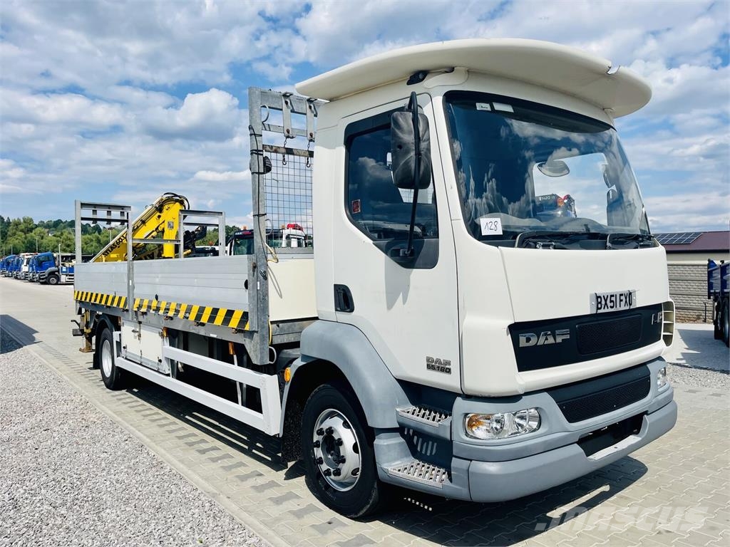 DAF LF 55.180 / skrzyniowy z żurawiem ATLAS AK 60.1 A2 Camiones plataforma