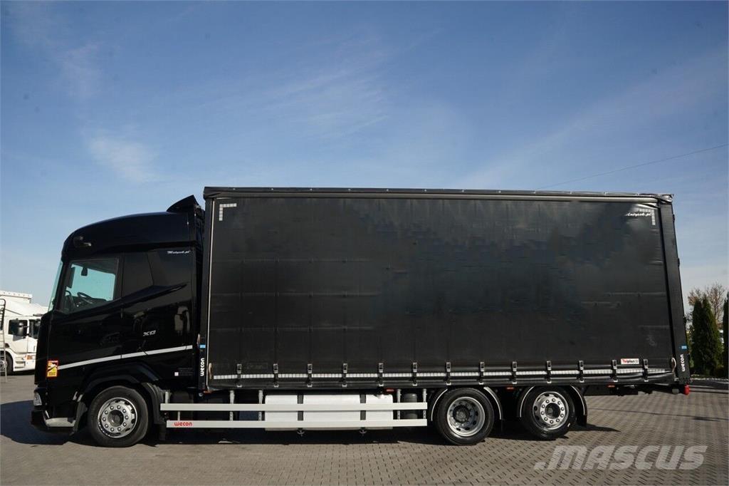 DAF / SOLÓWKA - 7,7 M / 6X2 / I-PARK COOL / OŚ PODNOSZ Curtainsider trucks
